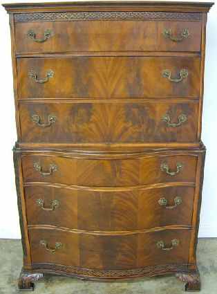 Antique Flame Mahogany Chest