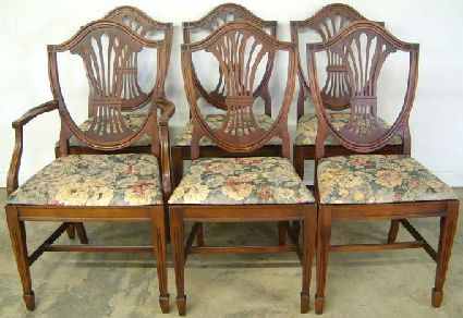 Antique Mahogany Shieldback Chairs