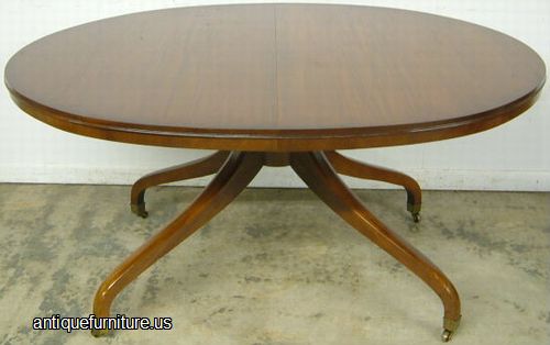 Antique Drexel Mahogany Oval Dining Table