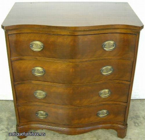 Antique Flame Mahogany Bachelor Chest