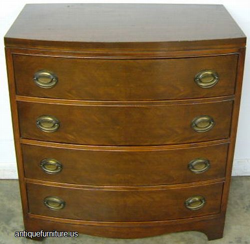 Antique Flame Mahogany Bachelor Chest