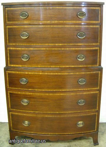 Antique Mahogany Banded Inlay Chest