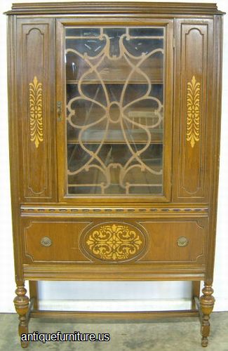 Antique Walnut China Cabinet