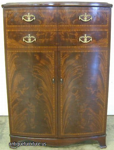 Antique Flame Mahogany Cabinet