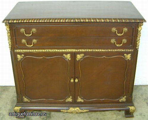 Antique Ornate Mahogany Server