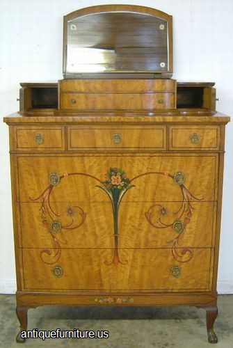 Antique Paint Deorated Chest