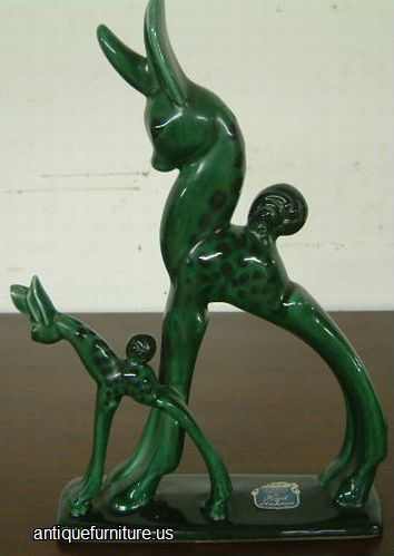 Antique Royal Hickman Pottery Deer