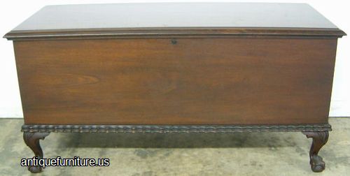 Antique Mahogany Ball Claw Cedar Chest
