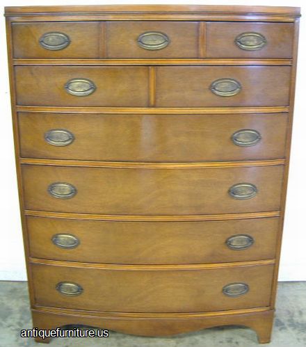 Antique Mahogany Bowfront Chest