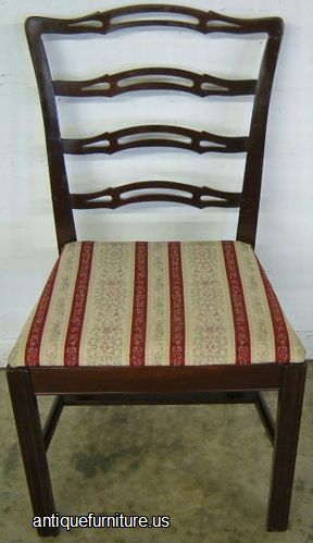 Antique Mahogany Ribbon Back Dining Chair