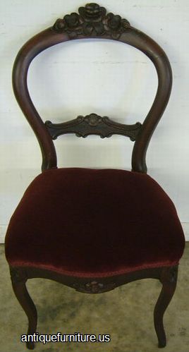 Antique Victorian Rose Back Chair