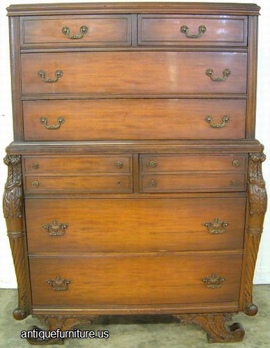 Antique Ornate Mahogany Chest