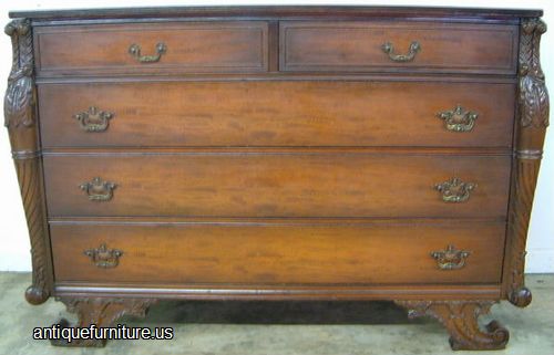Antique Ornate Mahogany Dresser