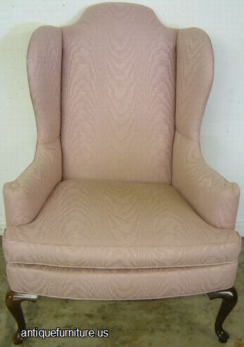 Antique Queen Ann Wingback Chair