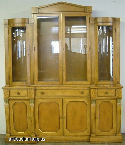 Antique Curved Glass Breakfront
