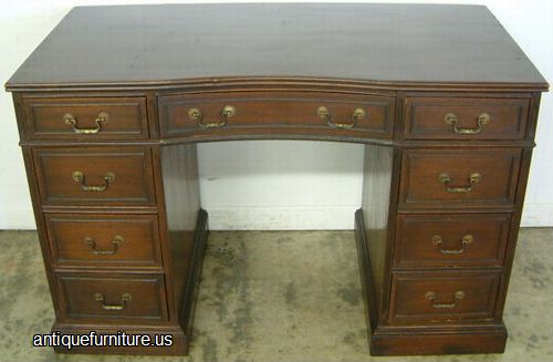 Antique Mahogany Kneehole Desk