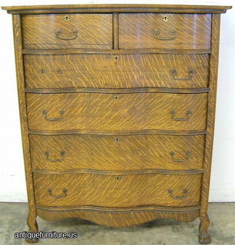 Antique Oak Paw Foot Chest