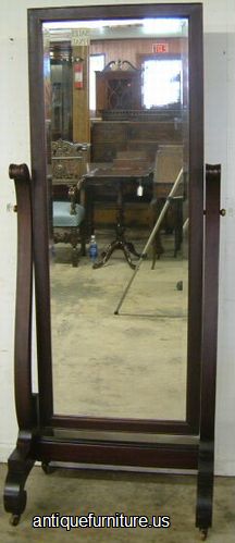 Antique Empire Mahogany Pier Mirror