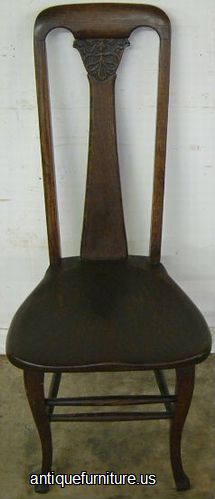 Antique Ladies Oak Desk Chair View3