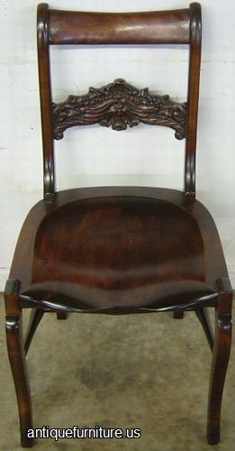 Antique Ornate Mahogany Desk Chair