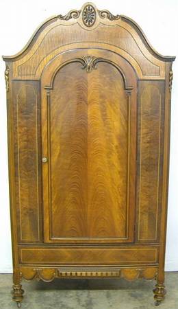 Antique Burl Walnut Wardrobe