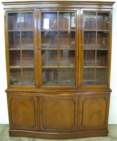 Antique Large Mahogany China Cabinet