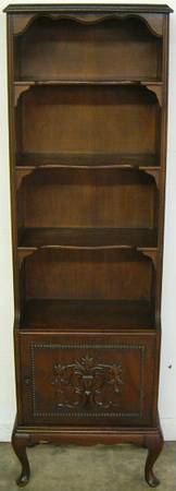 Antique Ornate Mahogany Curio Shelf