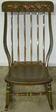 Antique Paint Decorated Rocker