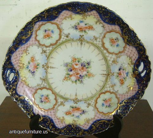 Antique Forial Decorated Plate