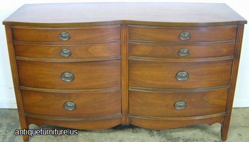 Antique Mahogany Double Dresser