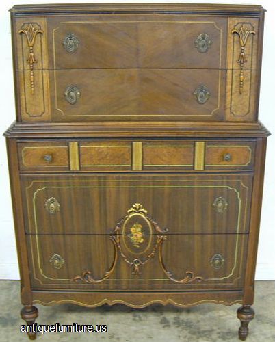 Antique Ornate Walnut Chest