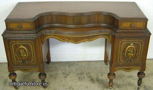 Antique Ornate Walnut Vanity