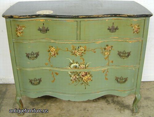 Antique Paint Decorated Dresser
