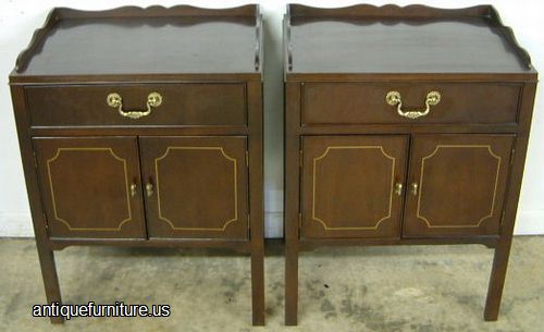 Antique Pair Mahogany Nightstands