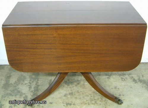 Antique Mahogany Drop Leaf Dining Table