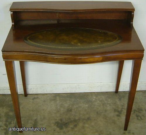 Antique Mahogany Leather Top Desk