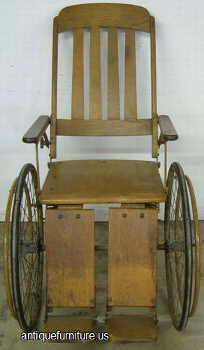 Antique Oak Wheelchair