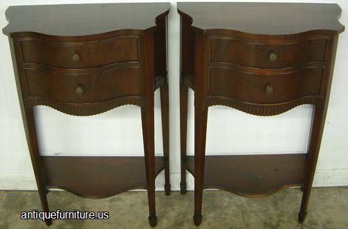 Antique Pair Mahogany Nightstands