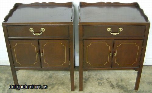 Antique Pair Mahogany Nightstands