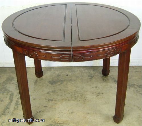 Antique Round Mahogany Dining Table