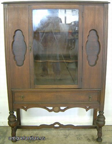 Antique Walnut China Cabinet