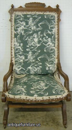 Antique Eastlake Walnut Base Rocker