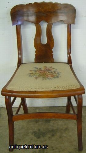 Antique Empire Flame Mahogany Chair