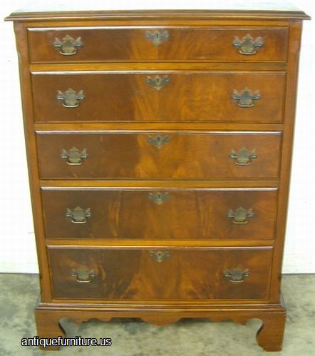 Antique Flame Mahogany Chest