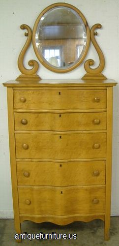 Antique Maple Chest Mirror