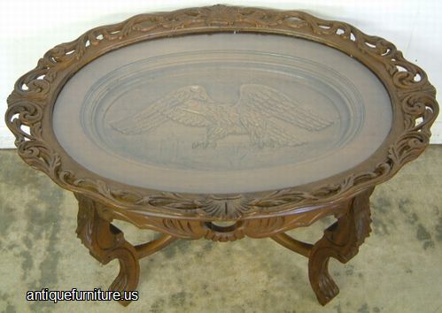 Antique Ornate Eagle Coffee Table
