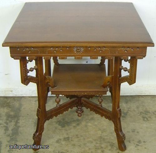 Antique Ornate Eastlake Lamp Table