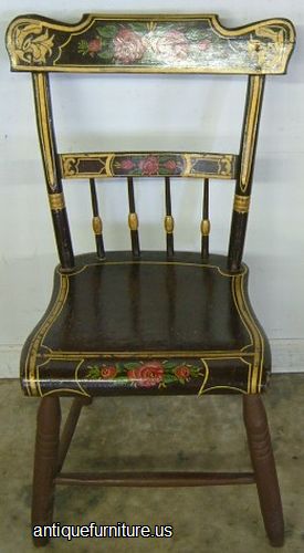 Antique Paint Decorated Chair
