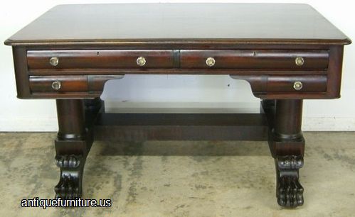 Antique Flame Mahogany Partner S Desk