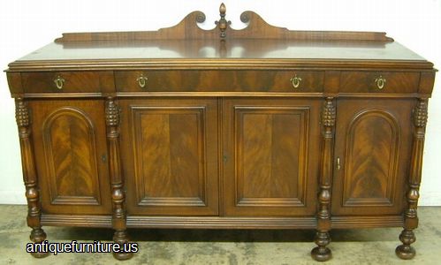 Antique Flame Mahogany Sideboard